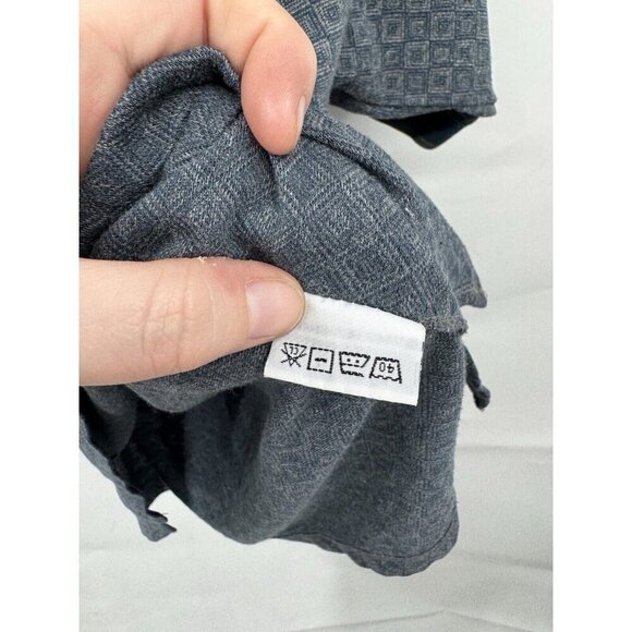 Yves St Laurent Polo Shirt Women L Blue Collared Short Sleeve Preppy Geometric - Picture 5 of 7